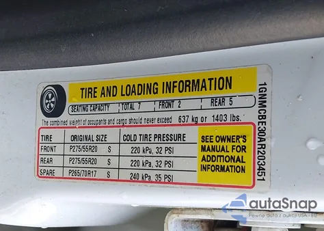 2010 Chevrolet Tahoe Lt from USA, damaged, VIN 1GNMCBE30AR203451